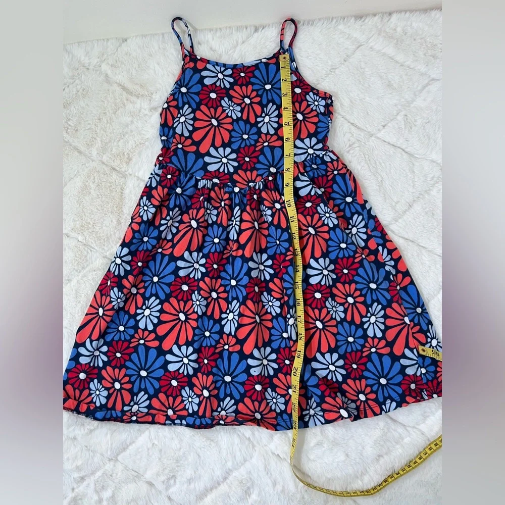 Jumping Beans Girls Floral Dress Size 8 | Navy Red Sleeveless Summer Dress